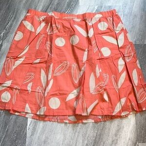 Lane Bryant peach & tan long skirt size 26/28 stretch waist band